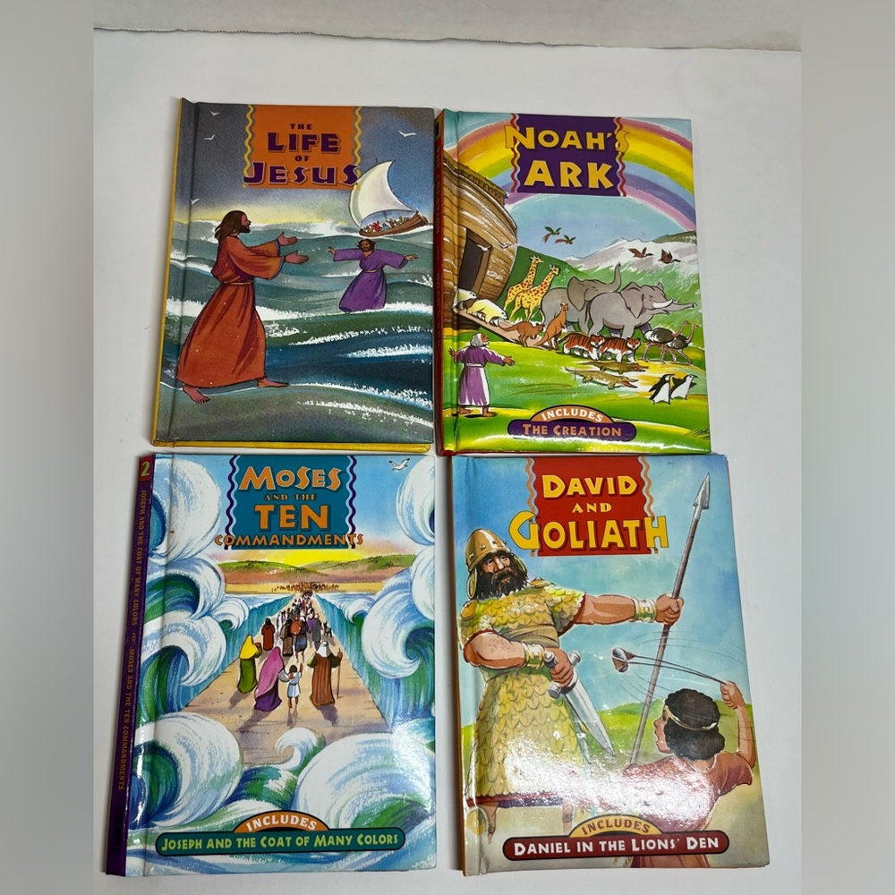 CHILDREN'S MINI BOOK LOT (4) - BIBLE STORIES BY TORMONT (GREAT CONDITION)